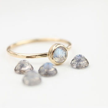 Quito Ring // Labradorite And Gold Stacking Ring, 4 of 8