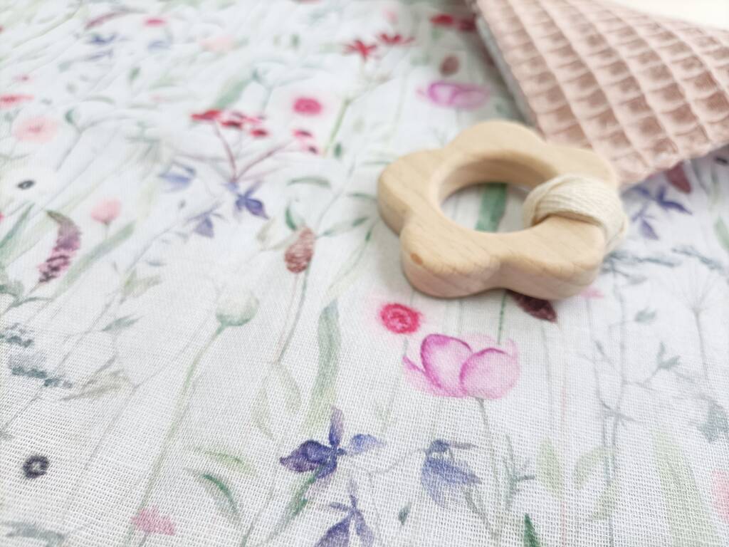 Personalised Organic Muslin Baby Comforter And Teether By Bambamboo Baby