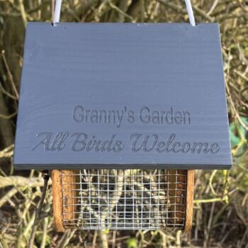 Peanut Bird Feeder House, Can Be Personalised, 5 of 5