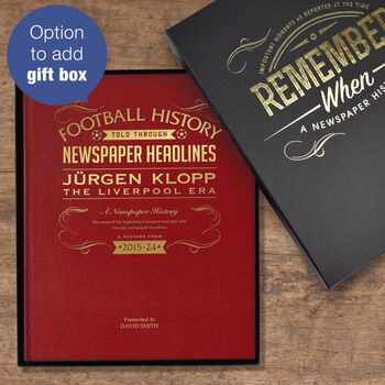 Jürgen Klopp Liverpool Years Personalised Football Gift Newspaper History Book, 5 of 10