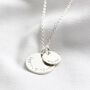 Personalised Sterling Silver Double Disc Charm Necklace, thumbnail 6 of 11
