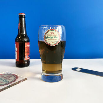 Personalised Printed Logo Pint Glass, 2 of 5