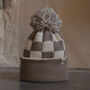 Checkerboard Bobble Hat, thumbnail 1 of 4