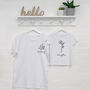 Mummy/Daughter Personalised Birth Flower T Shirt Set, thumbnail 1 of 6