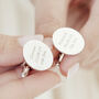 Personalised Silver Text Cuff Links, thumbnail 1 of 5