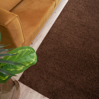 The Rugs Plain Brown Shaggy Rug, 3 of 12