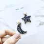 Mix And Match Moon And Star Statement Drop Earrings, thumbnail 2 of 5