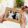 Personalised Solid Oak Picture Frame With Photo Print, thumbnail 1 of 7