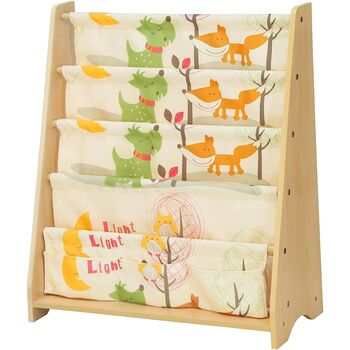 Four Tier Sling Bookcase Book Shelves Storage Rack, 2 of 9