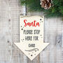 Personalised Santa Stop Here Sign, thumbnail 3 of 5