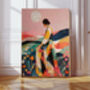 Female Colourful Landscape Portrait Art Print, thumbnail 1 of 4