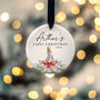 Baby Boy's First Christmas Personalised Ceramic Bauble, thumbnail 6 of 8