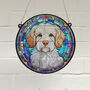 Clumber Spaniel Stained Glass Effect Suncatcher, thumbnail 1 of 3