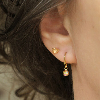 Aurora Borealis Crystal Drop Charm Earrings, 2 of 8