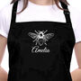 Personalised Bee Apron In Black, thumbnail 3 of 4
