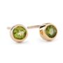 Solid Gold Peridot Gemstone Earrings, thumbnail 2 of 7