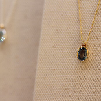 'Powerful' Montana Sapphire And Gold Pendant, 4 of 5