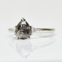 Platinum Pear Shape Salt And Pepper Diamond Engagement Ring, thumbnail 2 of 2