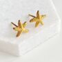 Gold Vermeil Starfish Stud Earrings, thumbnail 1 of 3