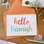 Personalised Hello New Baby Card, thumbnail 1 of 8