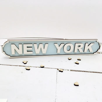 Personalised Town, City Vintage Wooden Roadsign, 10 of 12