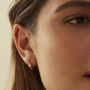 Guiding Star Hoops Silver Or 18ct Gold Plated, thumbnail 1 of 7