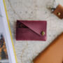 Dark Cherry Red Leather Wallet, thumbnail 2 of 8