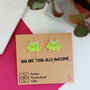 Toadally Awesome Acrylic Frog Stud Earrings, thumbnail 9 of 9