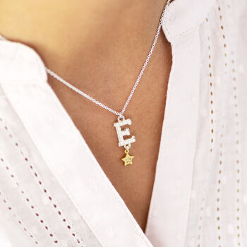 Pearl Alphabet Necklace With Star Charm, 3 of 9
