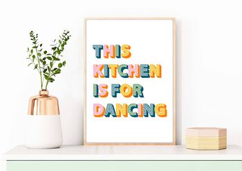 Multicolour Kitchen Dancing Print, 2 of 5