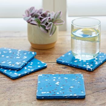 Set Of Four Recycled Plastic Square Coasters, 3 of 8