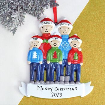 Personalised Family Christmas Jumper Decoration, 6 of 7
