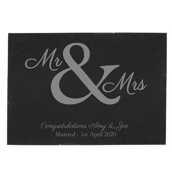 Personalised Mr And Mrs Slate Placemat, 3 of 3
