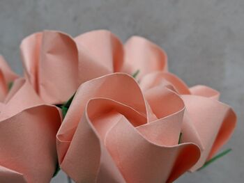 Pastel Origami Paper Roses Bouquet, 7 of 11