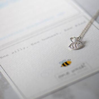 Bee Silly, Bee Honest, Bee Kind Silver Bee Necklace, 5 of 11