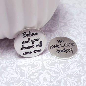 Personalised Silver Message Token, 3 of 5