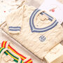 Personalised Baby Boy Cricket Jumper, thumbnail 1 of 12
