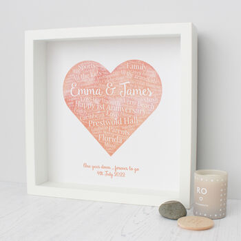 Personalised 1st Anniversary Watercolour Gift, 5 of 5