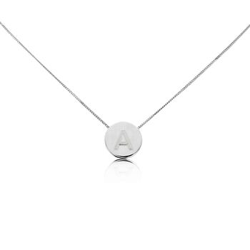 Portobello Sterling Silver Engraved Disc Necklace, 3 of 4