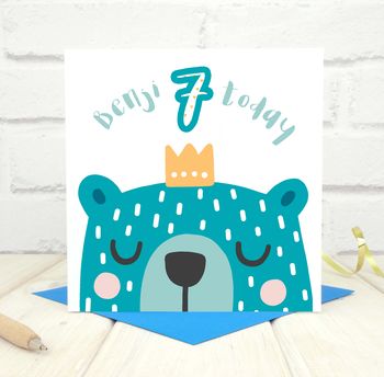Personalised 'Party Animal' 7th Birthday Card, 4 of 4