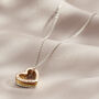Personalised Tricolore Medium Message Heart Necklace, thumbnail 3 of 6