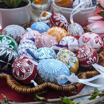 Easter Eggs Hanging Decoration, Set Of Five Pcs, 6 of 6