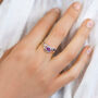 Molten Sterling Silver Amethyst And Iolite Ring, thumbnail 5 of 7