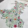 Illustrated Tote Bag, Floral Map Of Wales, thumbnail 2 of 8