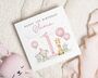 Personalised Pink Safari 1st Birthday Card For Girl, thumbnail 1 of 6