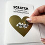 Gold Heart Scratch Reveal Card Adult Humour A6 Funny Birthday Card, thumbnail 1 of 6