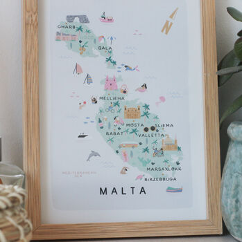 Malta Illustrated Map, 2 of 5