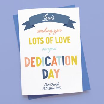 Personalised Dedication Day Card, 2 of 9