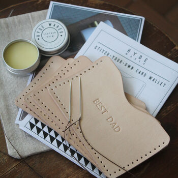 Personalised Stitch Your Own Leather Wallet Kit, 2 of 8
