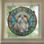 Shih Tzu Stained Glass Effect Suncatcher, thumbnail 6 of 6